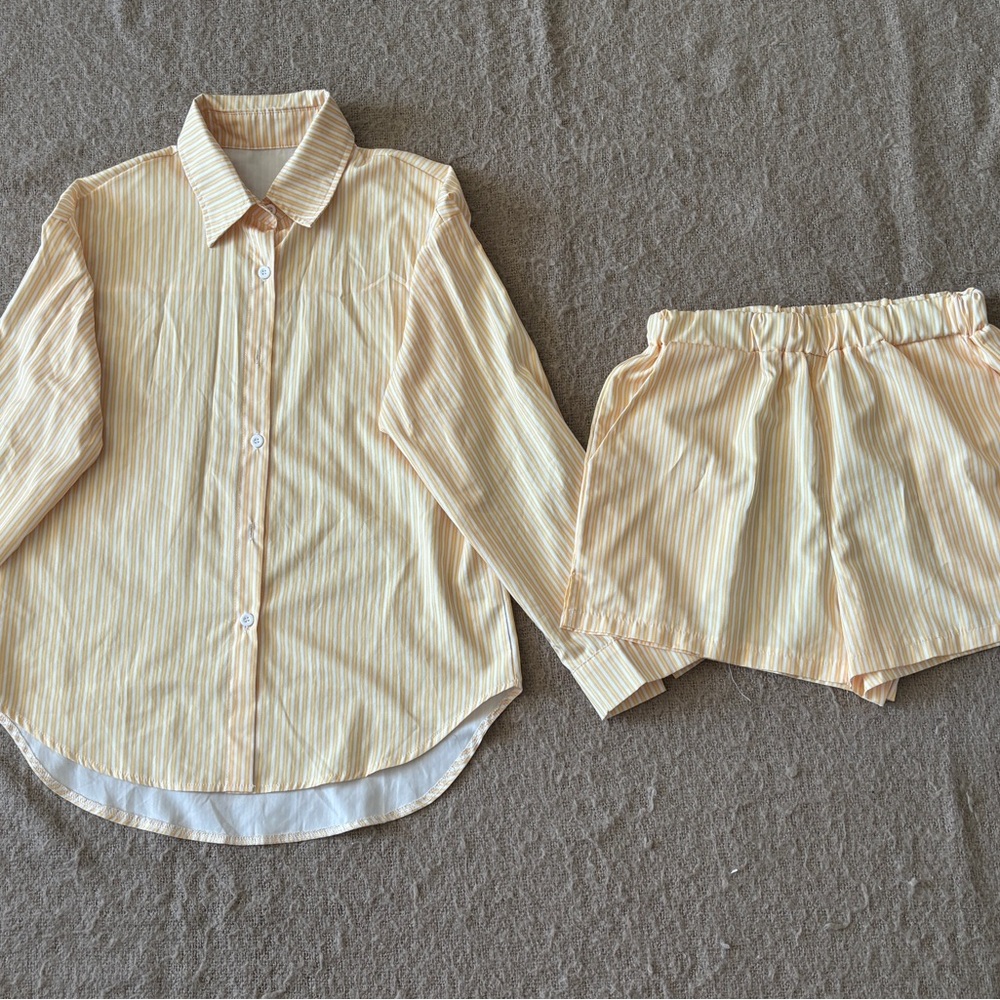 Women’s Yellow Stripe two-piece set